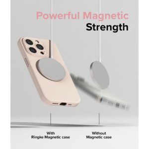 Ringke รุ่น Silicone Magnetic - เคส iPhone 15 Pro - สี Pink Sand