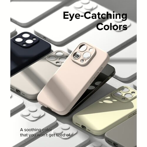 Ringke รุ่น Silicone Magnetic - เคส iPhone 15 Pro - สี Pink Sand - Image 8