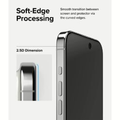 Ringke รุ่น Privacy Tempered Glass - ฟิล์มกระจก iPhone 15 Pro