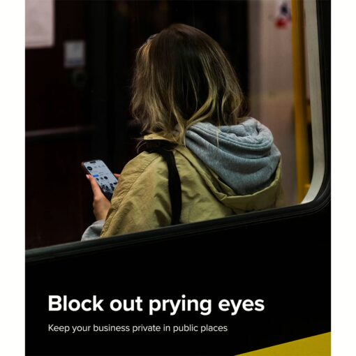 Ringke รุ่น Privacy Tempered Glass - ฟิล์มกระจก iPhone 15 Pro - Image 3