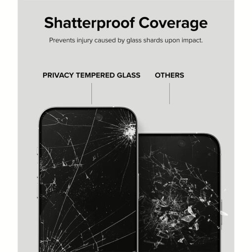 Ringke รุ่น Privacy Tempered Glass - ฟิล์มกระจก iPhone 15 Pro - Image 9