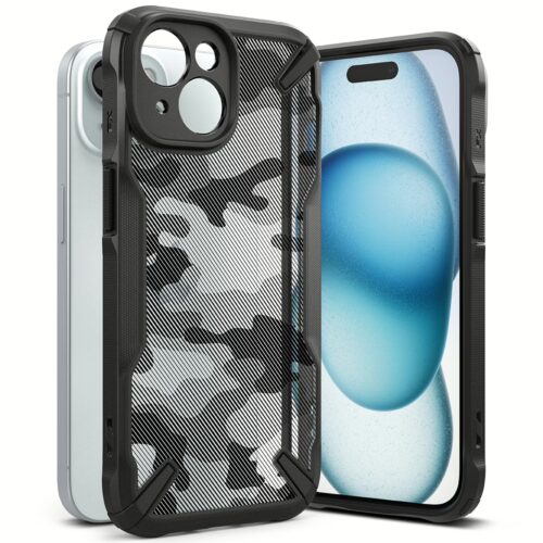 Ringke รุ่น Fusion X - เคส iPhone 15 Plus - สี Camo Black - Image 3