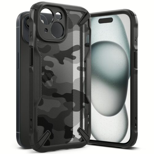 Ringke รุ่น Fusion X - เคส iPhone 15 Plus - สี Camo Black - Image 4