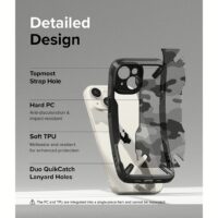 Ringke รุ่น Fusion X - เคส iPhone 15 Plus - สี Camo Black