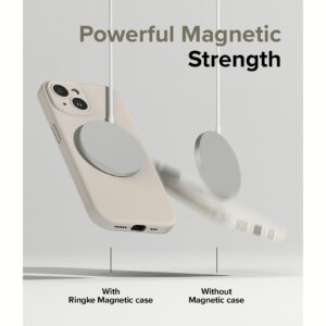 Ringke รุ่น Silicone Magnetic - เคส iPhone 15 Plus - สี Stone