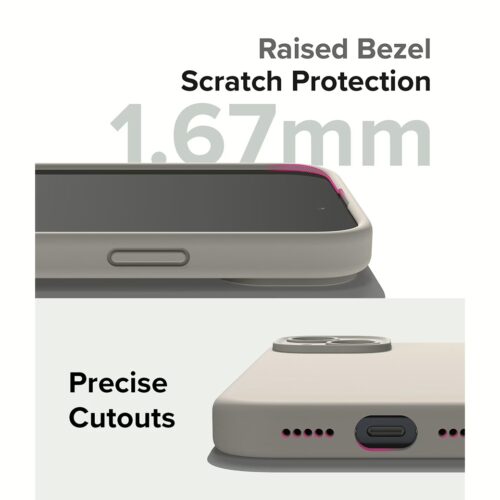 Ringke รุ่น Silicone Magnetic - เคส iPhone 15 Plus - สี Stone - Image 12