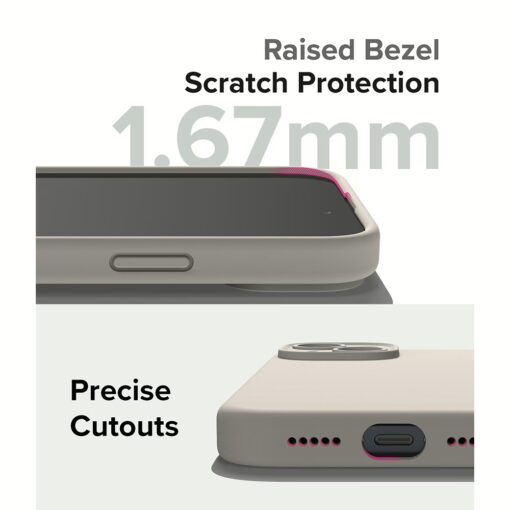 Ringke รุ่น Silicone Magnetic - เคส iPhone 15 Plus - สี Stone - Image 12
