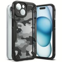 Ringke รุ่น Fusion X - เคส iPhone 15 - สี Camo Black
