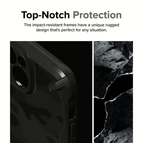 Ringke รุ่น Fusion X - เคส iPhone 15 - สี Camo Black - Image 5