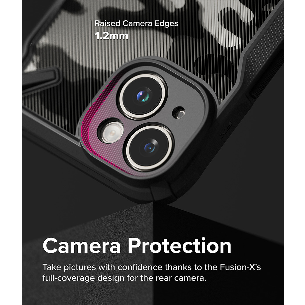 Ringke รุ่น Fusion X - เคส iPhone 15 - สี Camo Black
