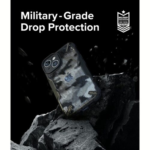 Ringke รุ่น Fusion X - เคส iPhone 15 - สี Camo Black - Image 8