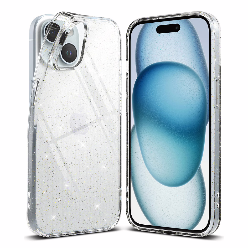 Ringke รุ่น Air - เคส iPhone 15 - สี Glitter Clear