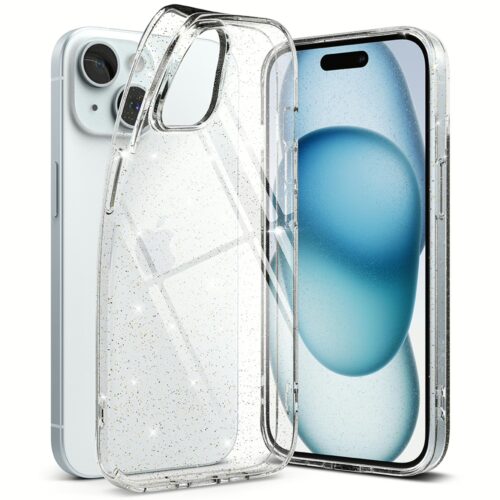 Ringke รุ่น Air - เคส iPhone 15 - สี Glitter Clear - Image 3