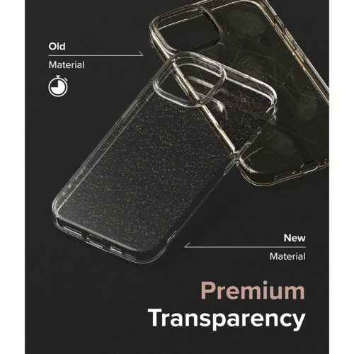 Ringke รุ่น Air - เคส iPhone 15 - สี Glitter Clear - Image 8