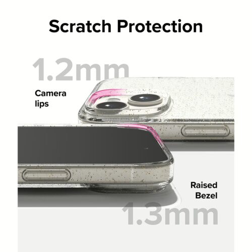Ringke รุ่น Air - เคส iPhone 15 - สี Glitter Clear - Image 14