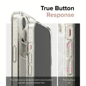 Ringke รุ่น Air - เคส iPhone 15 - สี Glitter Clear