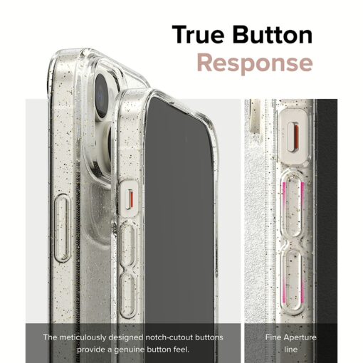 Ringke รุ่น Air - เคส iPhone 15 - สี Glitter Clear - Image 15