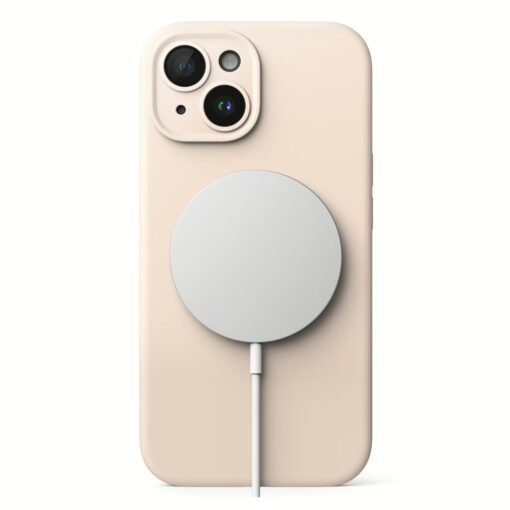 Ringke รุ่น Silicone Magnetic - เคส iPhone 15 - สี Pink Sand