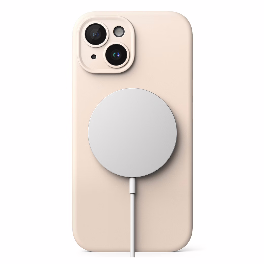 Ringke รุ่น Silicone Magnetic - เคส iPhone 15 - สี Pink Sand