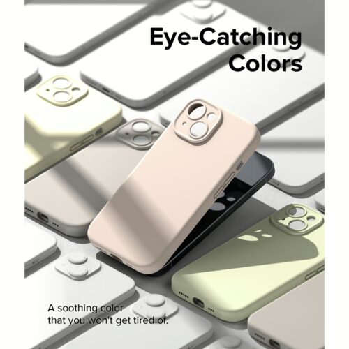Ringke รุ่น Silicone Magnetic - เคส iPhone 15 - สี Pink Sand - Image 8