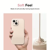 Ringke รุ่น Silicone Magnetic - เคส iPhone 15 - สี Pink Sand