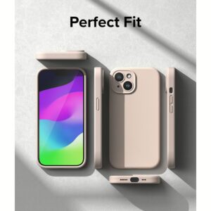 Ringke รุ่น Silicone Magnetic - เคส iPhone 15 - สี Pink Sand