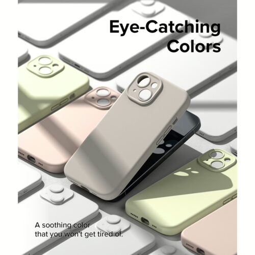 Ringke รุ่น Silicone Magnetic - เคส iPhone 15 - สี Stone - Image 8
