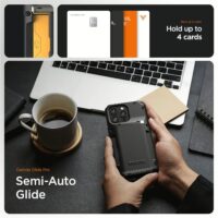VRS รุ่น Damda Glide Pro - เคส iPhone 15 Pro - สี Black Groove