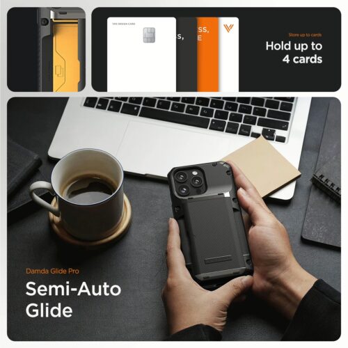 VRS รุ่น Damda Glide Pro - เคส iPhone 15 Pro - สี Black Groove - Image 3