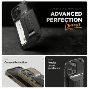 VRS รุ่น Damda Glide Hybrid - เคส iPhone 15 Pro - สี Black Groove