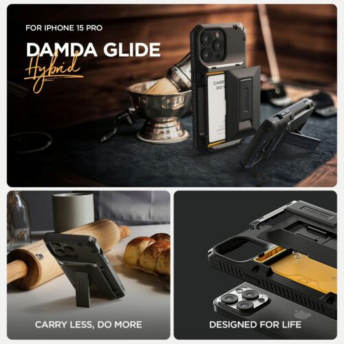 VRS รุ่น Damda Glide Hybrid - เคส iPhone 15 Pro - สี Black Groove - Image 6