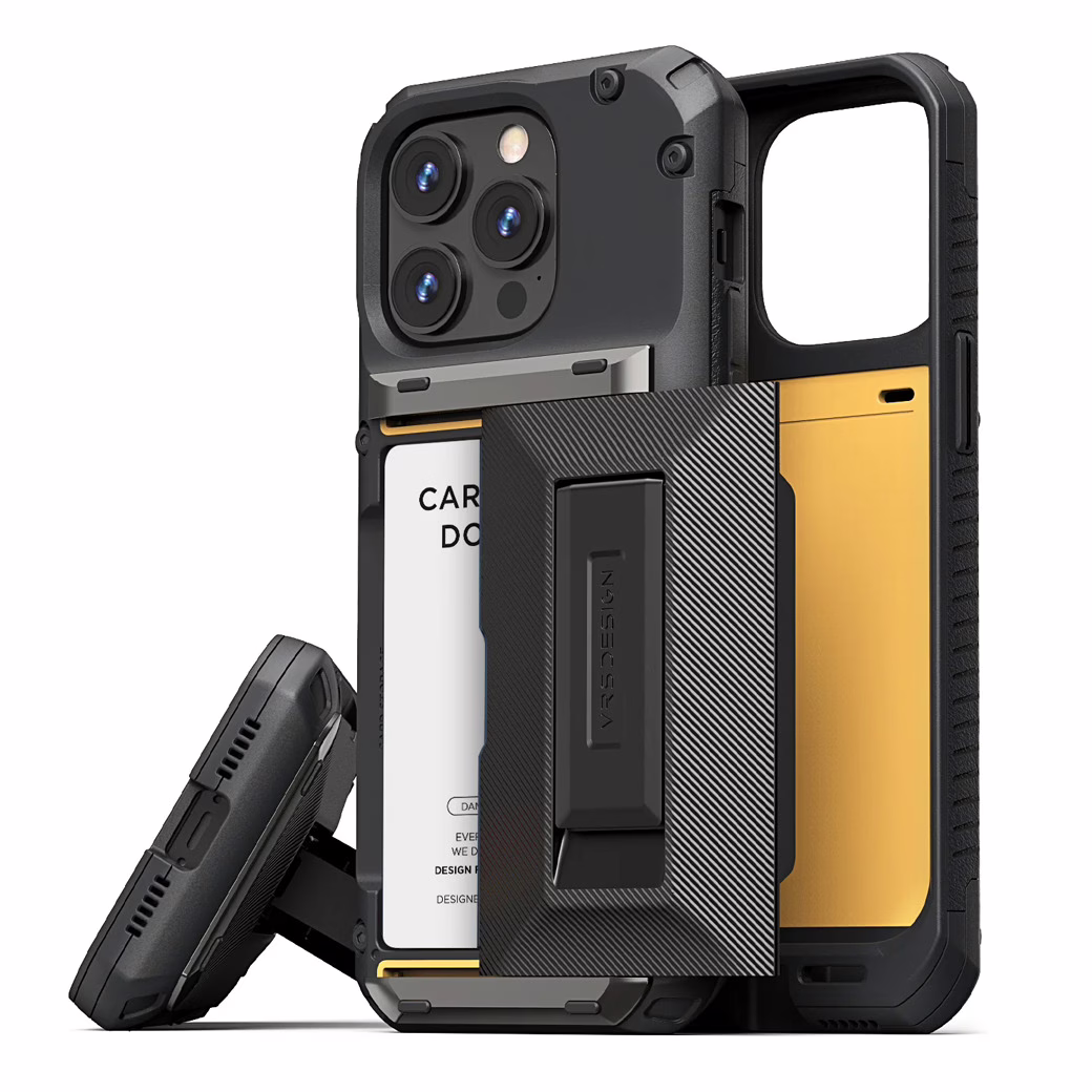 VRS รุ่น Damda Glide Hybrid - เคส iPhone 15 Pro - สี Black Groove