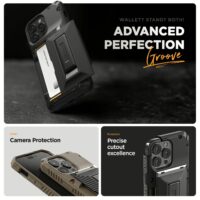 VRS รุ่น Damda Glide Hybrid - เคส iPhone 15 Pro Max - สี Black Groove