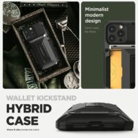 VRS รุ่น Damda Glide Hybrid - เคส iPhone 15 Pro Max - สี Black Groove