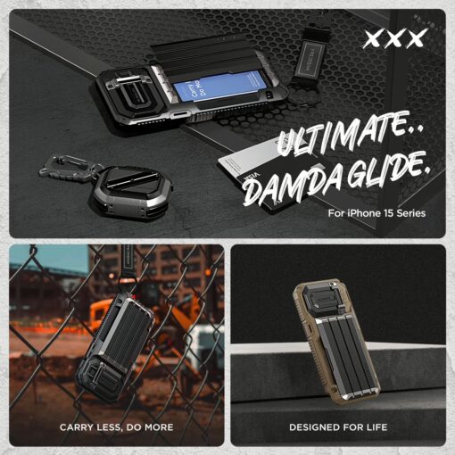 VRS รุ่น Damda Glide Ultimate - เคส iPhone 15 Pro - สี Black - Image 8