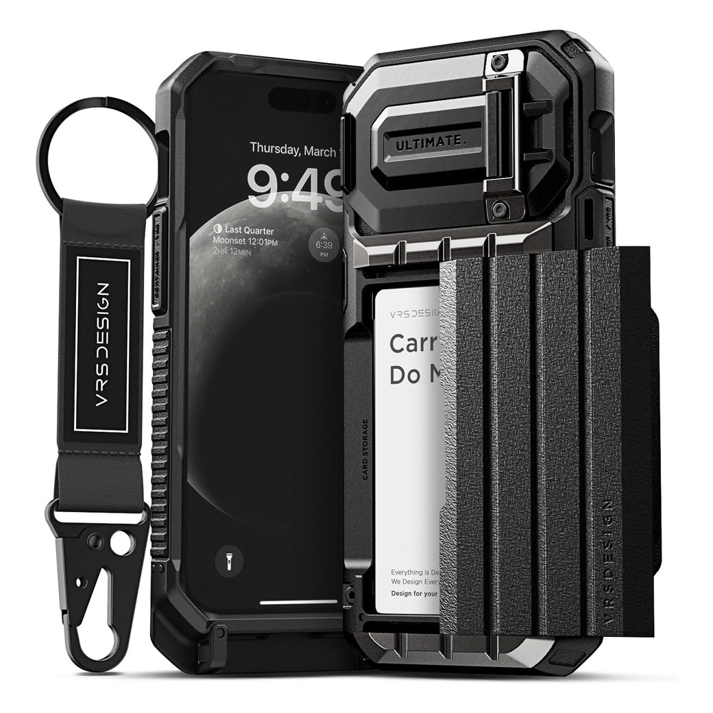 VRS รุ่น Damda Glide Ultimate - เคส iPhone 15 Pro - สี Black