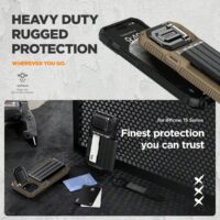 VRS รุ่น Damda Glide Ultimate - เคส iPhone 15 Pro Max - สี Black