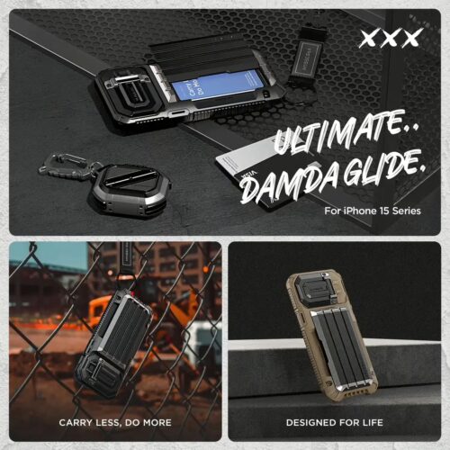 VRS รุ่น Damda Glide Ultimate - เคส iPhone 15 Pro Max - สี Black - Image 7