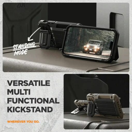 VRS รุ่น Damda Glide Ultimate - เคส iPhone 15 Pro Max - สี Khaki - Image 8