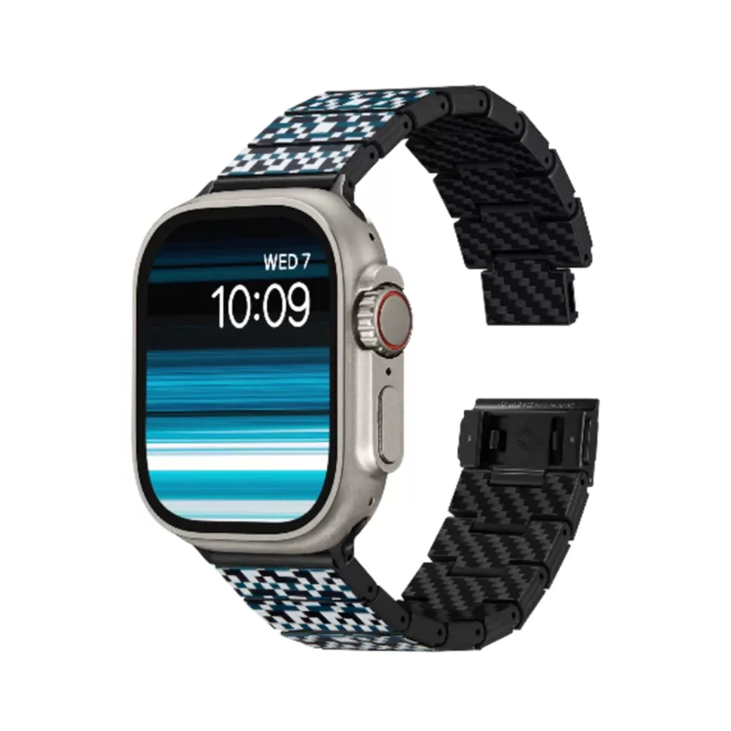 Pitaka รุ่น Dreamland Chroma Carbon Band - สายนาฬิกา Apple Watch Sizes 49/45/44/42/41/40/38mm - สี Mosaic