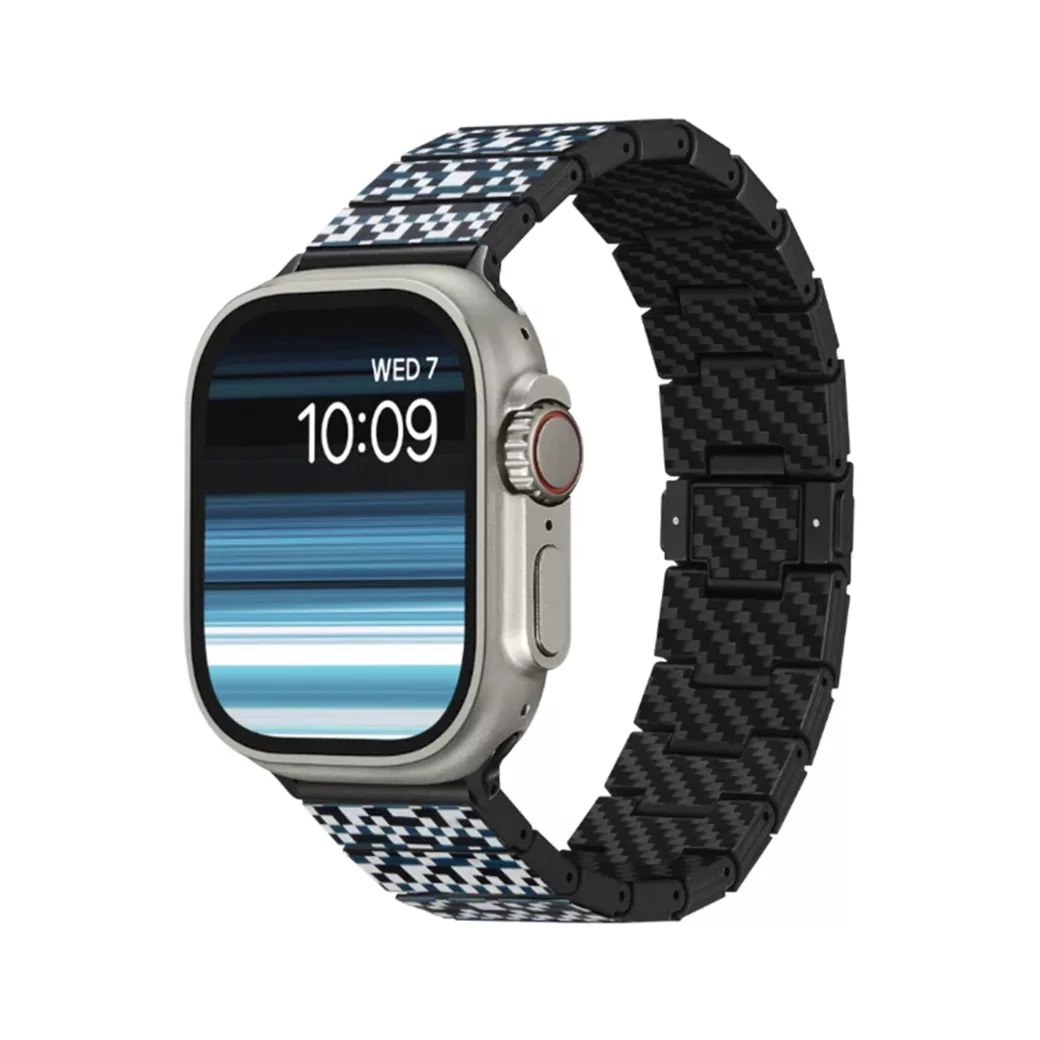 Pitaka รุ่น Dreamland Chroma Carbon Band - สายนาฬิกา Apple Watch Sizes 49/45/44/42/41/40/38mm - สี Mosaic