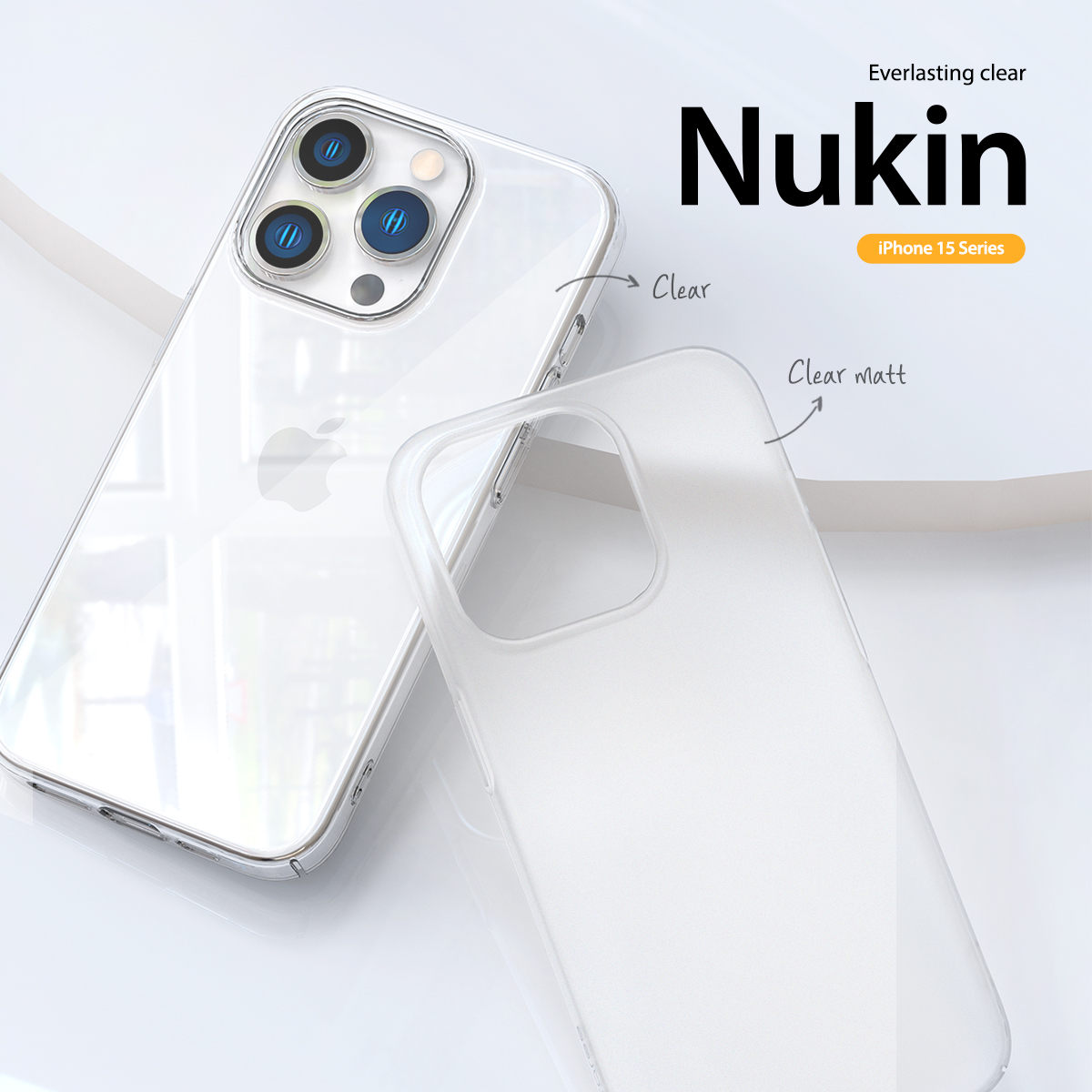 Araree รุ่น Nukin - เคส iPhone 15 Pro Max - สี Clear