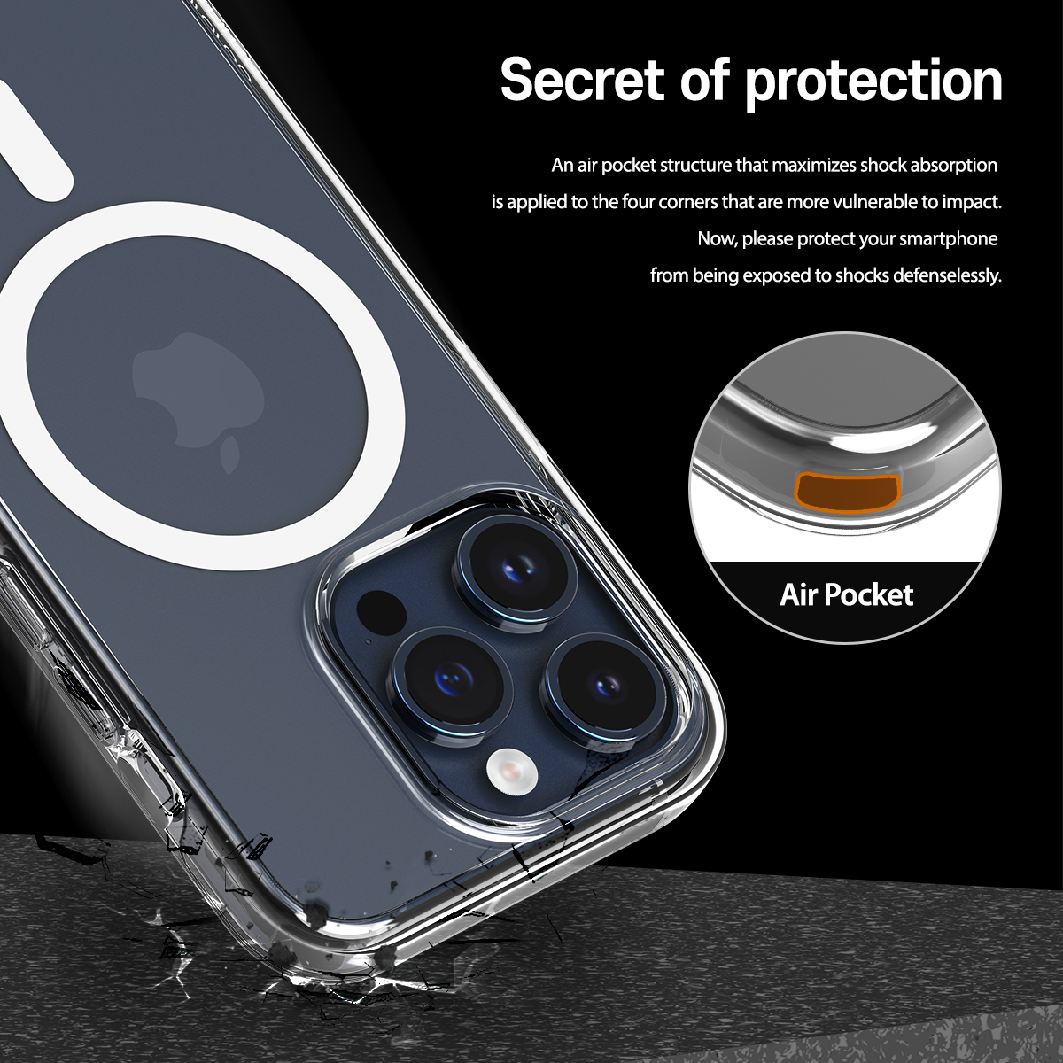 Araree รุ่น Duple M - เคส iPhone 15 Pro Max - สี Clear