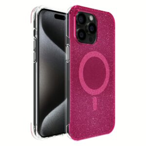 Incipio รุ่น Forme Protective for MagSafe - เคส iPhone 15 Pro Max - Pop Pink Glitter