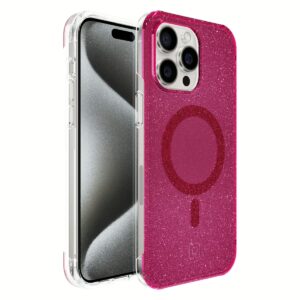 Incipio รุ่น Forme Protective for MagSafe - เคส iPhone 15 Pro Max - Pop Pink Glitter