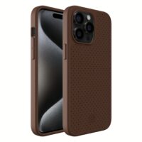 Incipio รุ่น cru. Protective for MagSafe - เคส iPhone 15 Pro Max - สี Brown Faux Leather