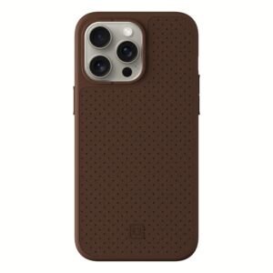 Incipio รุ่น cru. Protective for MagSafe - เคส iPhone 15 Pro Max - สี Brown Faux Leather