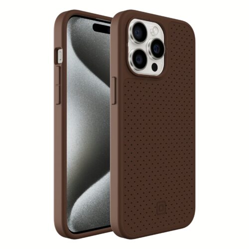 Incipio รุ่น cru. Protective for MagSafe - เคส iPhone 15 Pro Max - สี Brown Faux Leather - Image 8