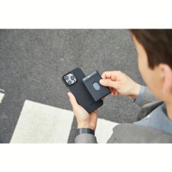 Pitaka รุ่น MagEZ Case 4 (1500D) - เคส iPhone15 Pro - สี Black/Grey Twill