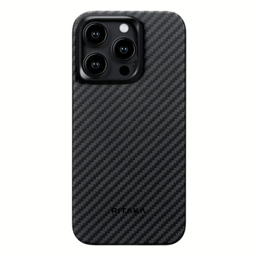 Pitaka รุ่น MagEZ Case 4 (1500D) - เคส iPhone 15 Pro Max - สี Black/Grey Twill